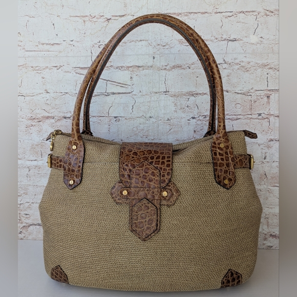 Eric Javits Tan and Brown Shoulder Bag - Picture 3 of 16